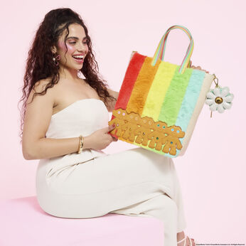 Classic Trolls Plush Glitter Tote Crossbody Bag with Coin Bag, Image 2